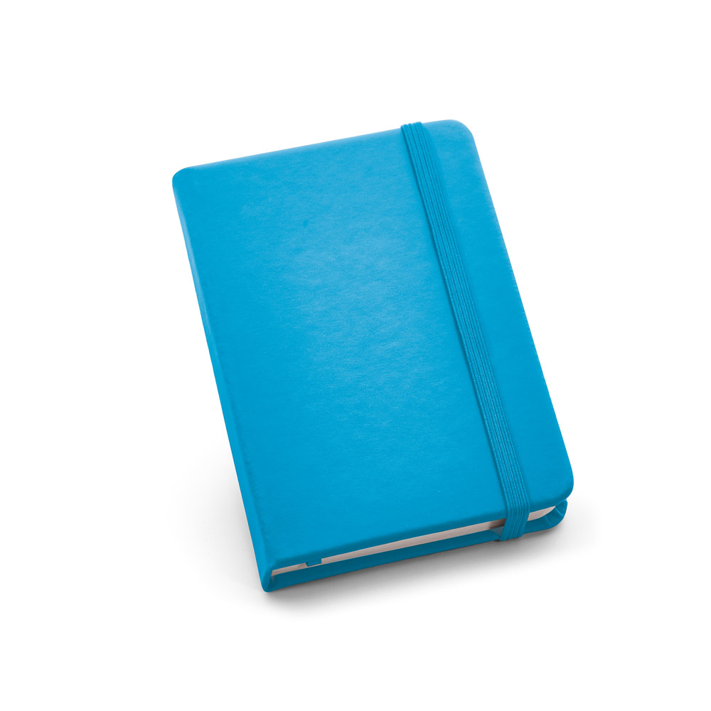 Bloc-notes publicitaire en simili-cuir Bleu clair